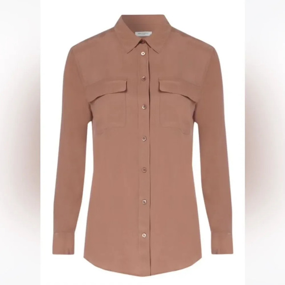 EQUIPMENT NWOT Slim Signature Silk Shirt in Rosewood - Picture 1 of 10